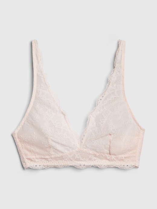 2 of 8 showing, with the color pink rose of product Lace Plunge Bralette