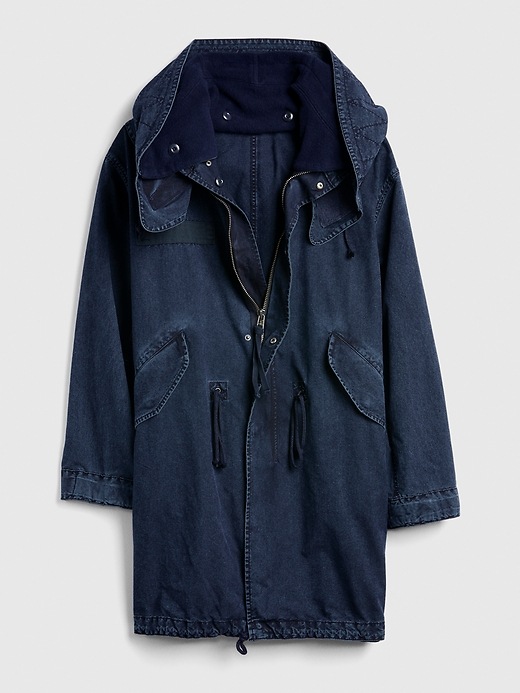 Image number 6 showing, 3-in-1 Indigo Parka Jacket with Detachable Hood