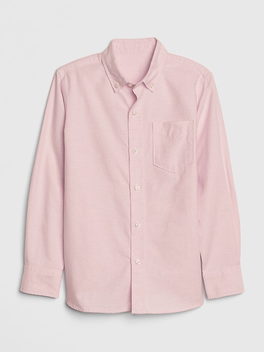 1 of 8 showing, with the color pure pink of product Kids Oxford Button-Down Shirt