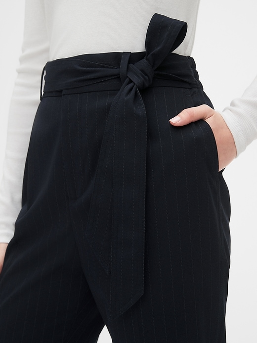 Image number 5 showing, High Rise Stripe Tie-Waist Pants