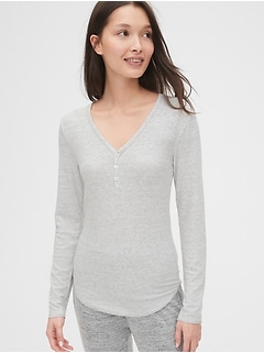 gap waffle henley