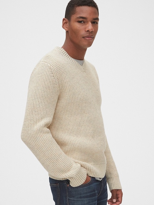 View large product image 1 of 1. Chunky V-Neck Sweater