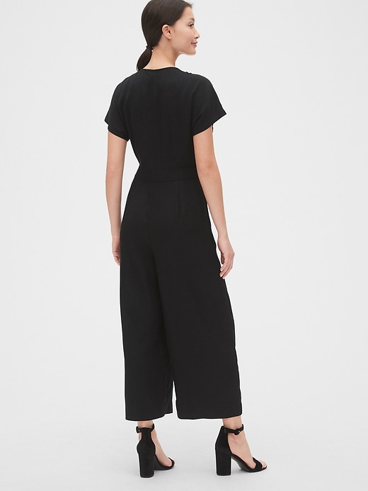 Image number 2 showing, Pleated Button-Front Jumpsuit in TENCEL&#153