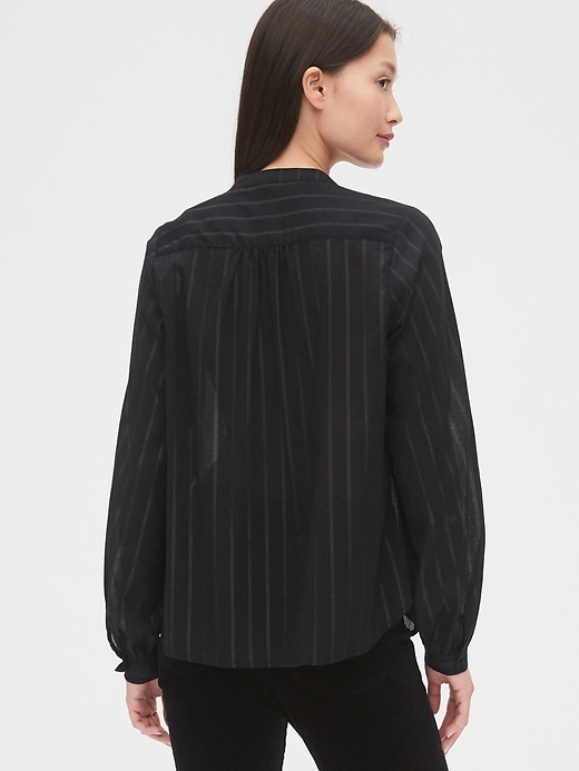 Image number 2 showing, Textured Stripe Pleated Shirt