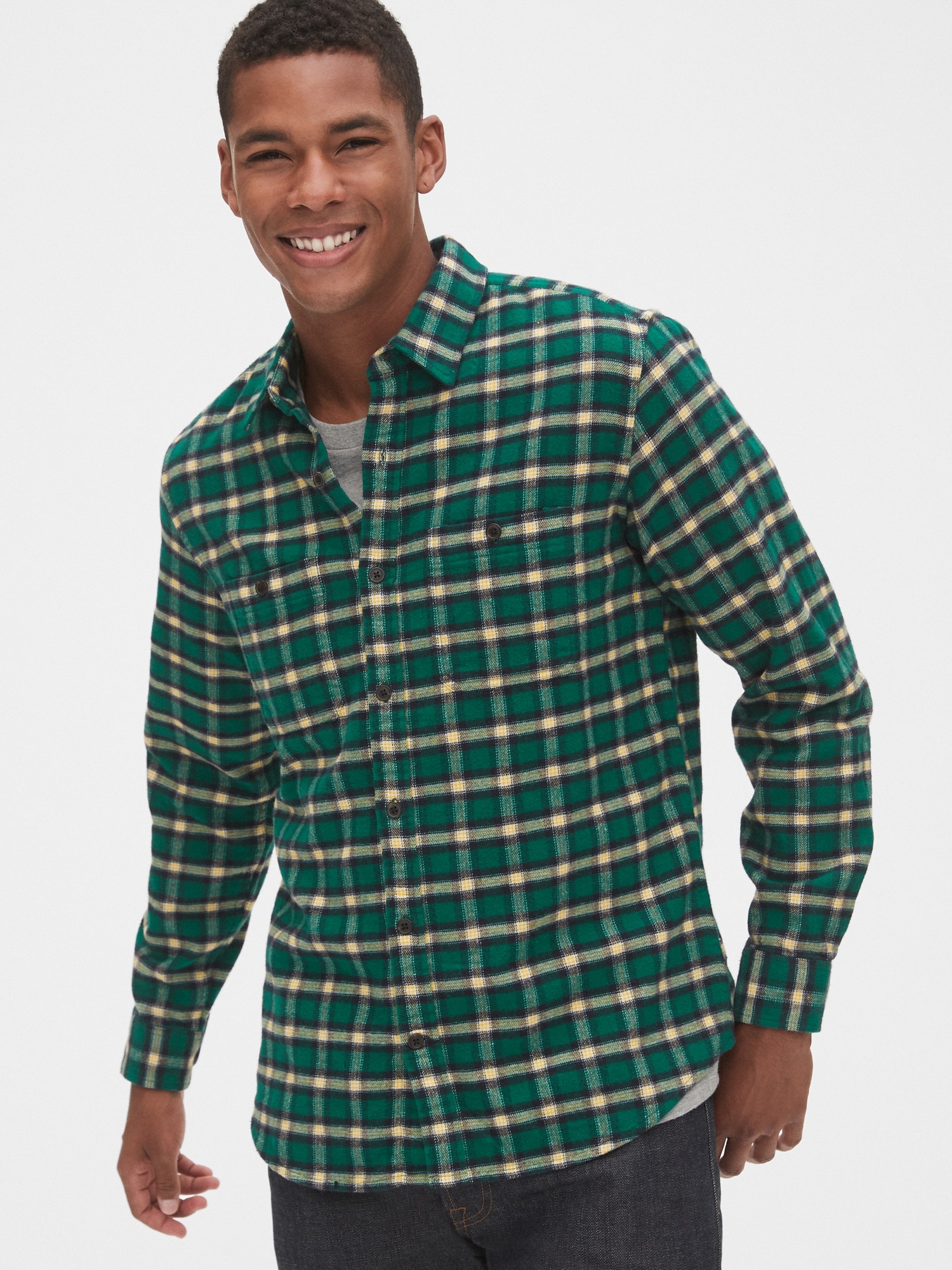 Gap mens shop plaid shirts