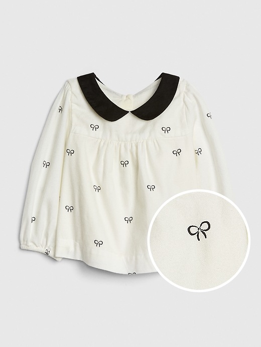 Image number 1 showing, Baby Bow Collar Top