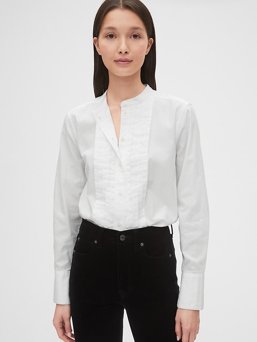 Image number 1 showing, Pleated Oxford Shirt