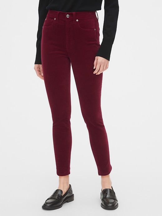Image number 10 showing, High Rise Velvet True Skinny Ankle Jeans with Secret Smoothing Pockets