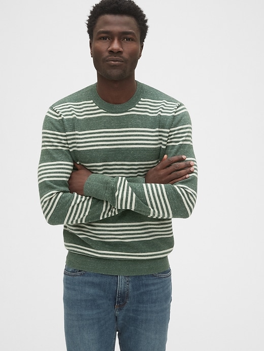 1 of 8 showing, with the color winter forest green of product Mainstay Crewneck Sweater
