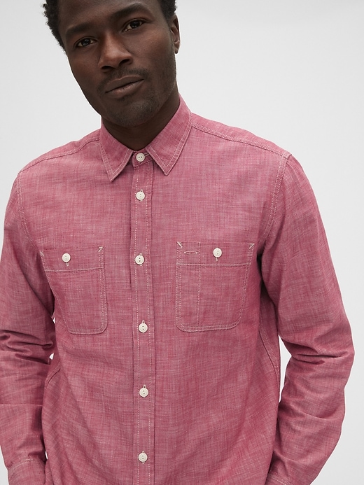 Image number 5 showing, Chambray Shirt