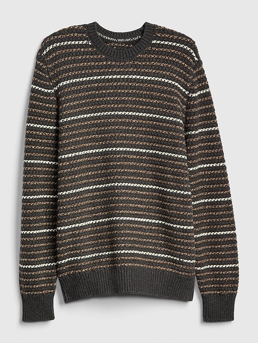 Image number 6 showing, Chunky Textured Stripe Crewneck Sweater