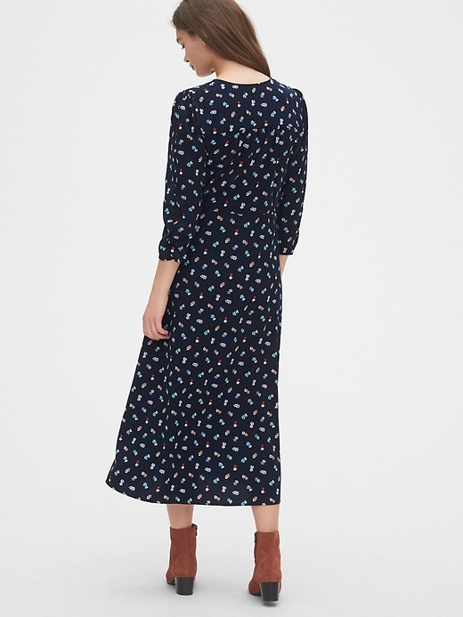 Midi cap shop sleeve dress gap