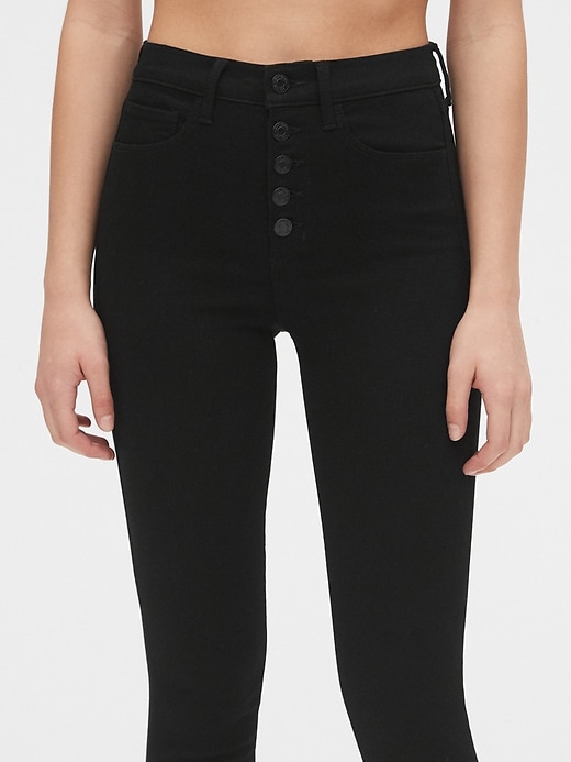 Image number 5 showing, High Rise Button-Fly Favorite Jeggings with Secret Smoothing Pockets
