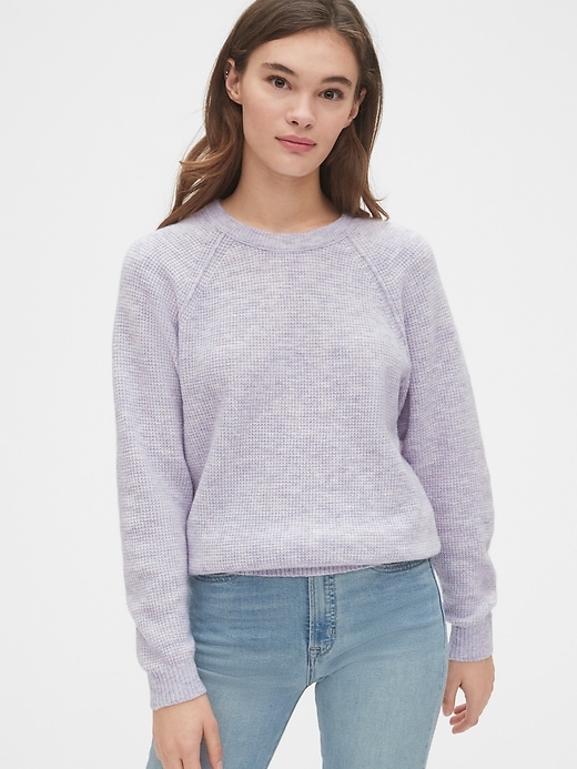 Image number 1 showing, Waffle-Knit Sweater
