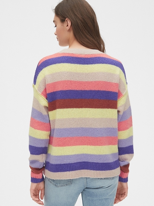 Image number 2 showing, Relaxed Wool-Blend Stripe Crewneck Sweater