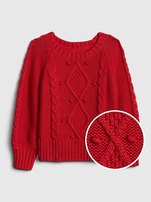 Image number 1 showing, Toddler Cable-Knit Sweater