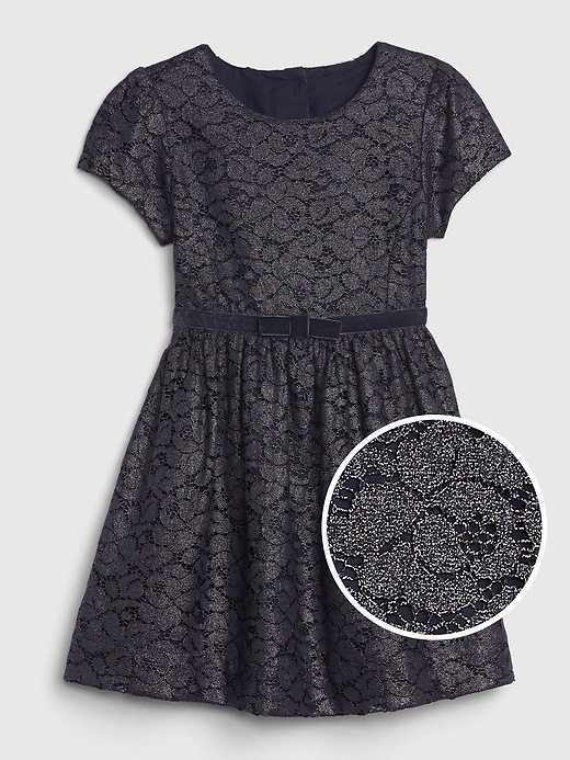 Image number 1 showing, Toddler Lace Bow Dress