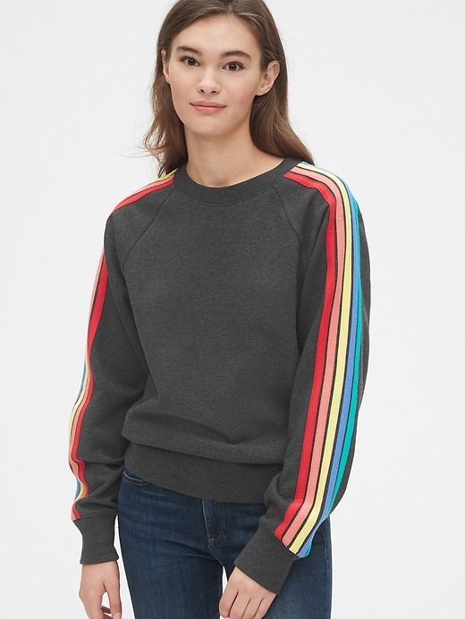 Image number 1 showing, Vintage Soft Side-Stripe Raglan Sweatshirt