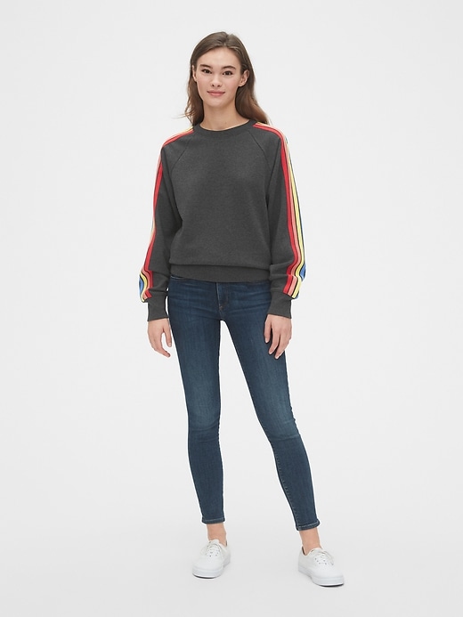 Image number 3 showing, Vintage Soft Side-Stripe Raglan Sweatshirt
