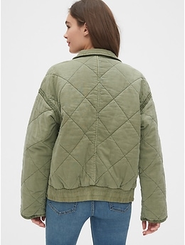 Gap quilted jacket deals
