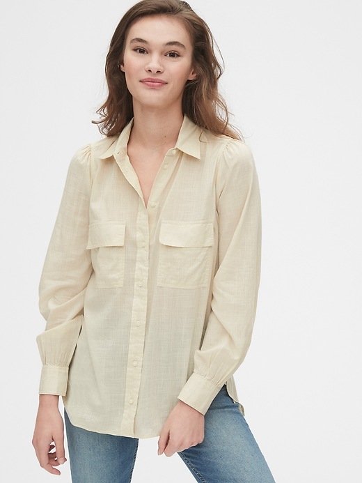 1 of 8 showing, with the color khaki of product Utility Pocket Shirt