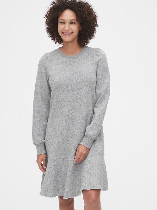 Image number 1 showing, Flounce Sweatshirt Dress