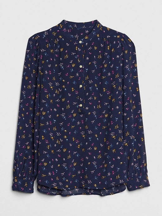 Image number 6 showing, Print Popover Blouson Sleeve Top