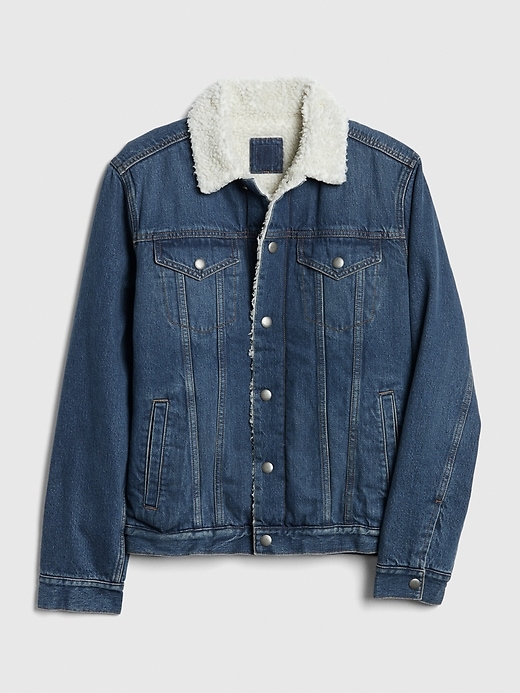 Image number 6 showing, Sherpa-Lined Icon Denim Jacket