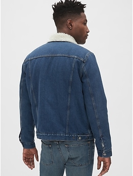 gap denim jacket sherpa