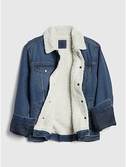 gap fleece lined denim jacket