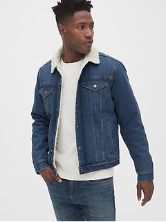 gap fleece lined denim jacket