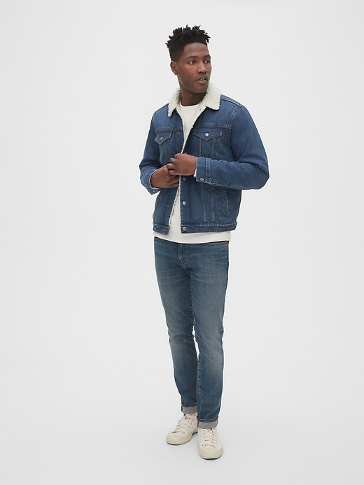 gap denim jacket sherpa