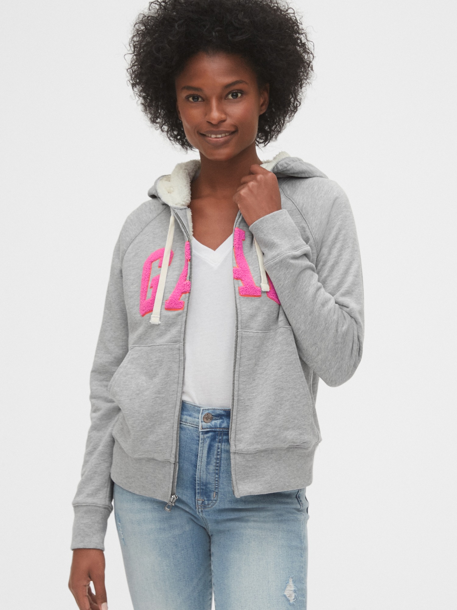 Gap womens sherpa lined hoodie cheap