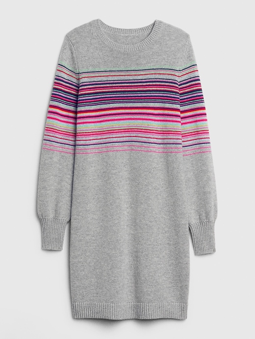 Image number 6 showing, Wool-Blend Crazy Stripe Sweater Dress
