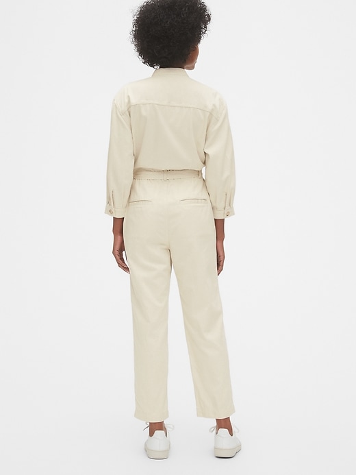 2 of 8 showing, with the color chino tan of product Utility Zip-Pocket Jumpsuit