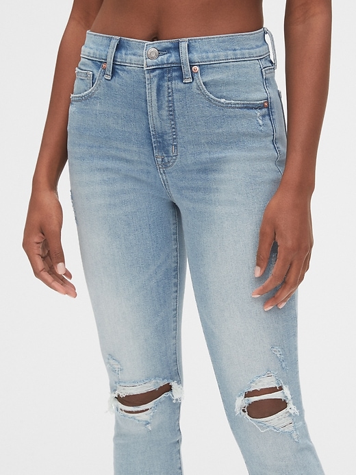 Image number 5 showing, High Rise Destructed True Skinny Ankle Jeans with Secret Smoothing Pockets With Washwell&#153