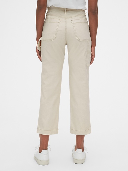 2 of 8 showing, with the color french vanilla cream of product High Rise Carpenter Pants