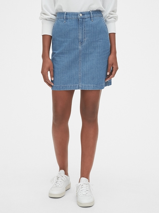 Image number 1 showing, Pinstripe Mini Skirt
