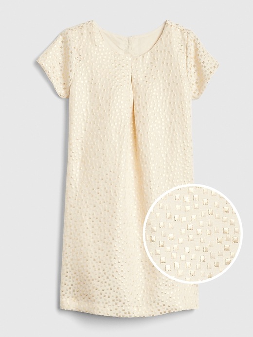 1 of 8 showing, with the color gold metallic of product Kids Jacquard Dress