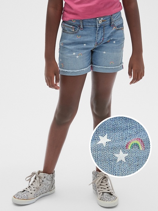 Image number 1 showing, Kids Rainbow Midi Shorts