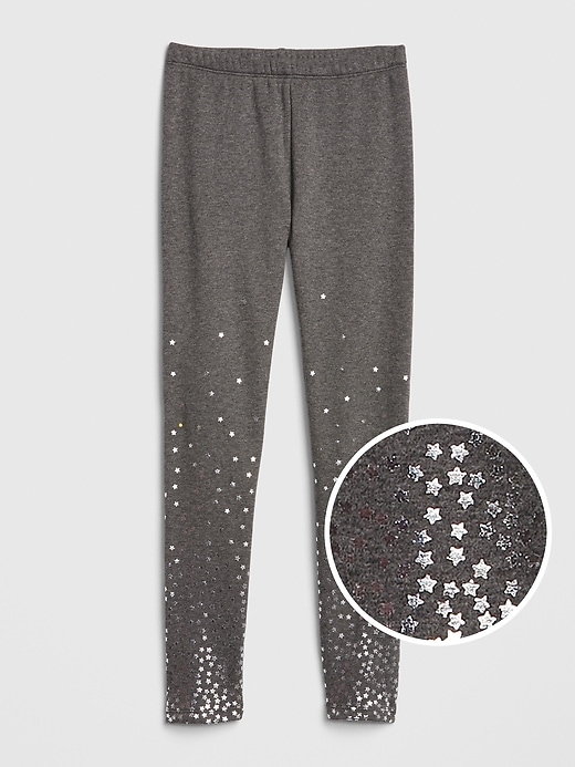1 of 8 showing, with the color shiny star grey of product Kids Coziest Leggings