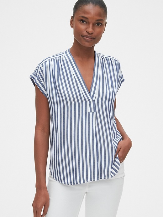 Image number 1 showing, Roll-Cuff Popover Top
