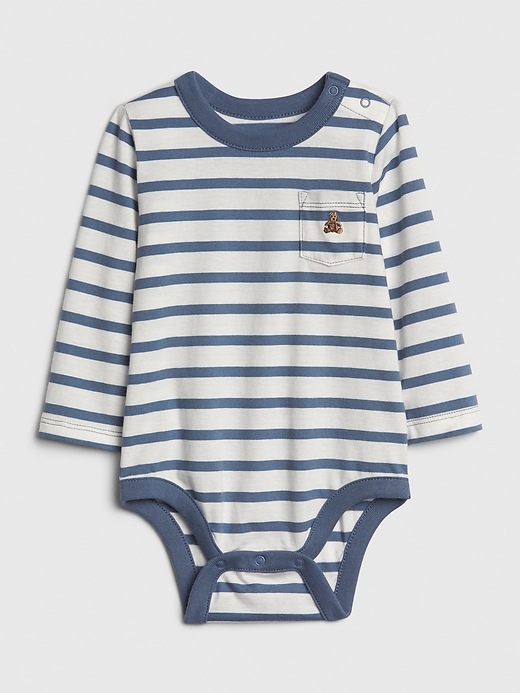 View large product image 1 of 1. Baby Brannan Bear Stripe Bodysuit