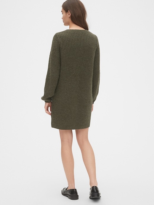Image number 2 showing, Pointelle Crewneck Sweater Dress