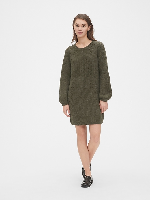 Image number 3 showing, Pointelle Crewneck Sweater Dress