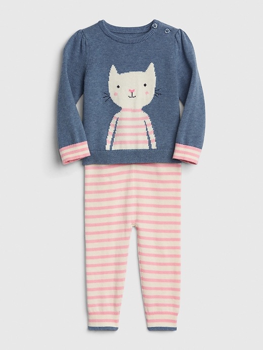 Image number 2 showing, Baby Cat Sweater Set