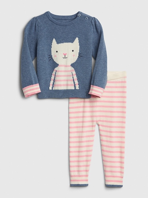 Image number 1 showing, Baby Cat Sweater Set