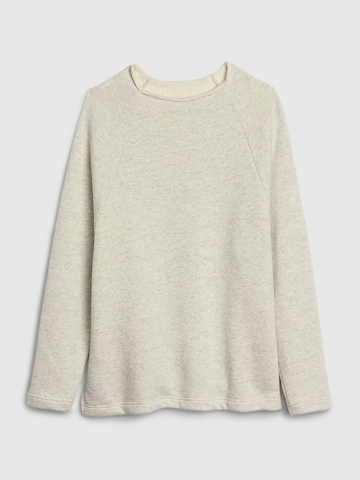 Image number 6 showing, Textured Funnel-Neck Tunic Sweatshirt