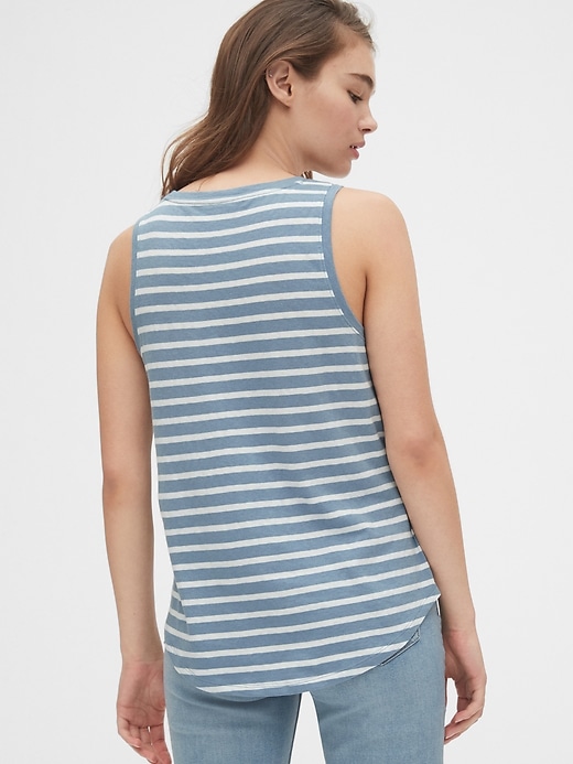 2 of 8 showing, with the color blue stripe of product Stripe Tank Top
