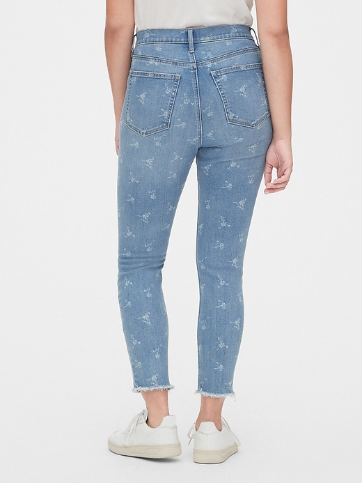 2 of 8 showing, with the color light indigo of product High Rise True Skinny Ankle Jeans with Secret Smoothing Pockets